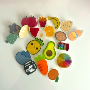 20 piece set of food-themed pins!